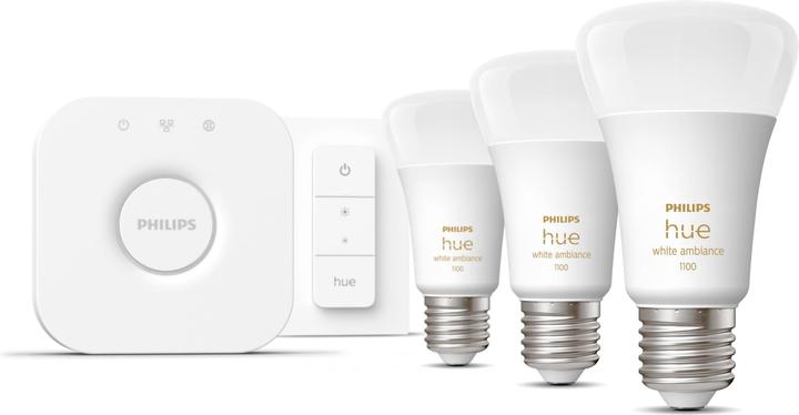 Philips Hue White Ambiance Starter Set (E27, 11 W, 1100 lm, 3 x, F)