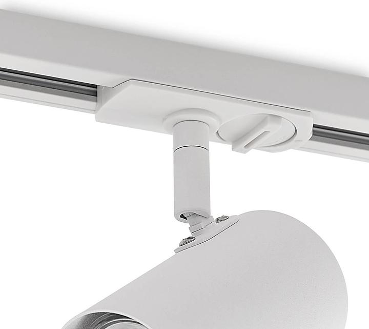 Image du produit Lindby Projecteur sur rail à LED Ties, monophasé, blanc (350 lm, GU10)