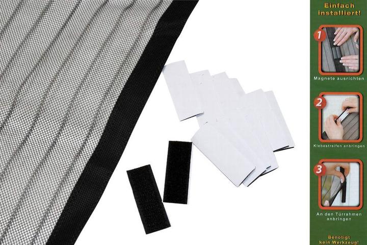 Productafbeelding Magni Vliegengordijn Magnetisch 100 x 210 cm zwart (100 x 210 cm)