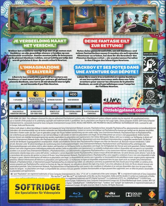 Actual product image Sony Little Big Planet 3 (PS4, Multilingual)