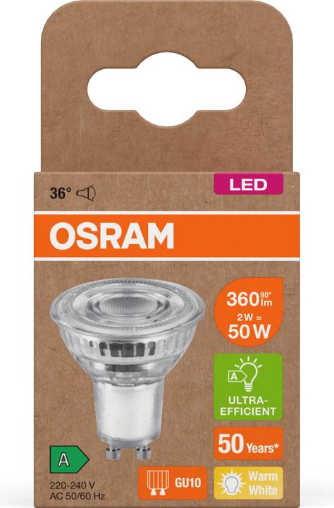 Productafbeelding Osram Reflektorlampe (GU10, 2 W, 360 lm, 1 x, A)