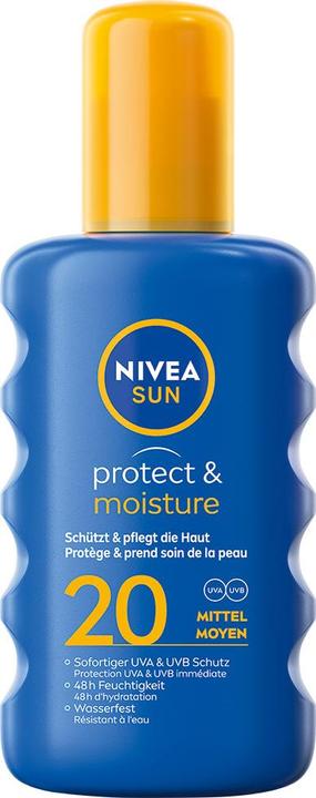 NIVEA Sun Protect & Moisture Sonnenspray (Sonnenspray, SPF 20, 200 ml, 228.50 g)