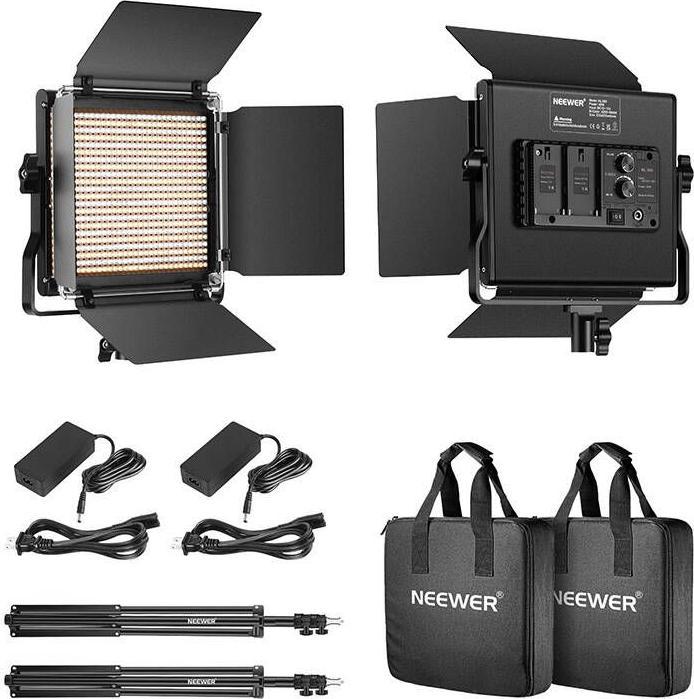 Image du produit Neewer Kit 660 Bi Color LED, deux ampoules 40W 3200-5600K (Panneaux lumineux)