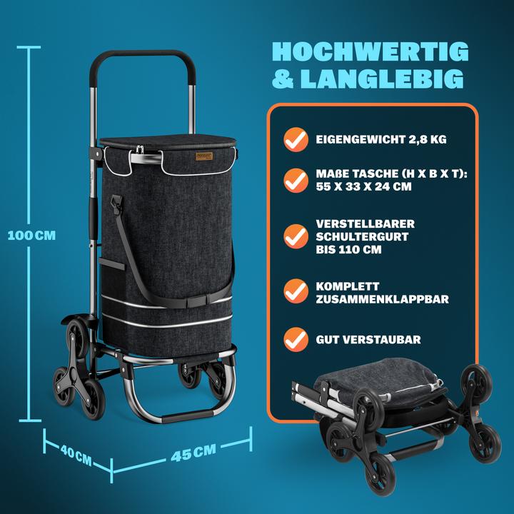 Image du produit Monzana Chariot à provisions 2en1