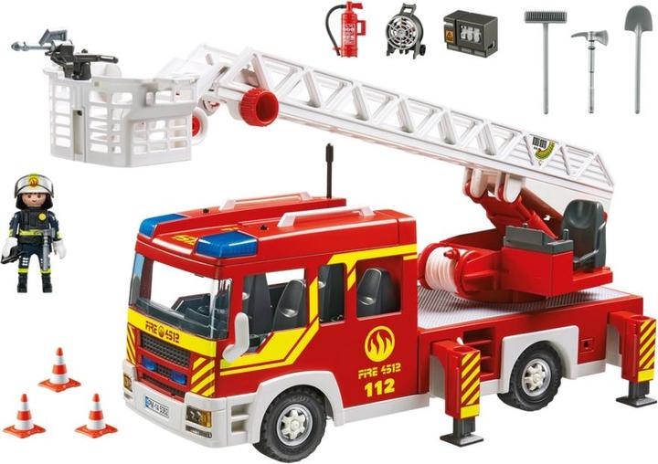Image du produit Playmobil Véhicule échelle de pompier avec son et lumière (5362, Playmobil City Action)