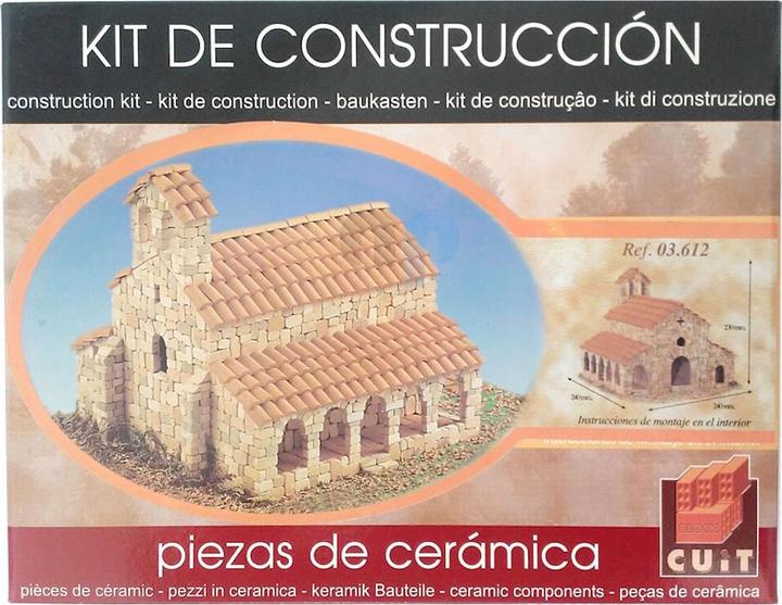 Actual product image Block Cuit. 3D ceramic model kit - Romanesque monastery church (26 x 14 x 22 cm)
