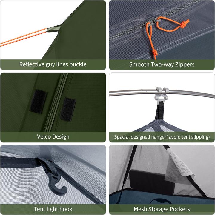 Image du produit Naturehike Cycling Ultralight 1PersonenZelt (Tente cycliste ultralégère pour 1 personne) (Tente igloo, 1.70 kg, 1 personne)
