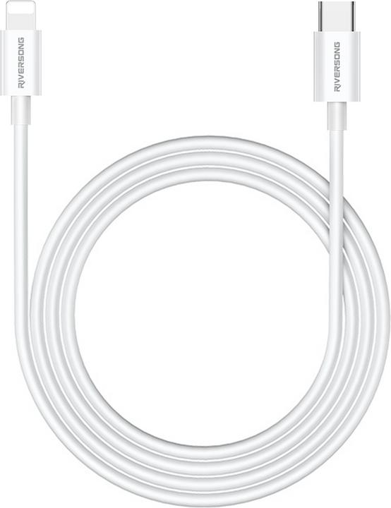 Productafbeelding Riversong kabel Lotus 08 USB-C - Lightning 1,0m 3A lichtgrijs CL76 (1 m, USB 3.2 Gen 1)