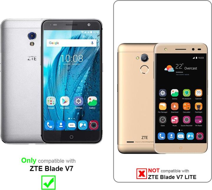 Actual product image Cadorabo Flip like Invisible Cover (ZTE Blade V7)