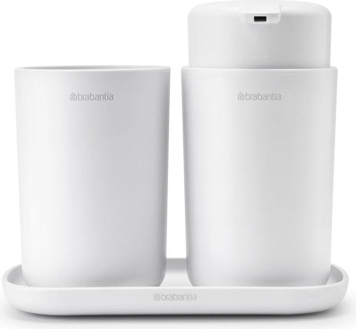 Immagine prodotto Brabantia Set di dispenser per sapone con bicchiere e ciotola per spazzolini da denti