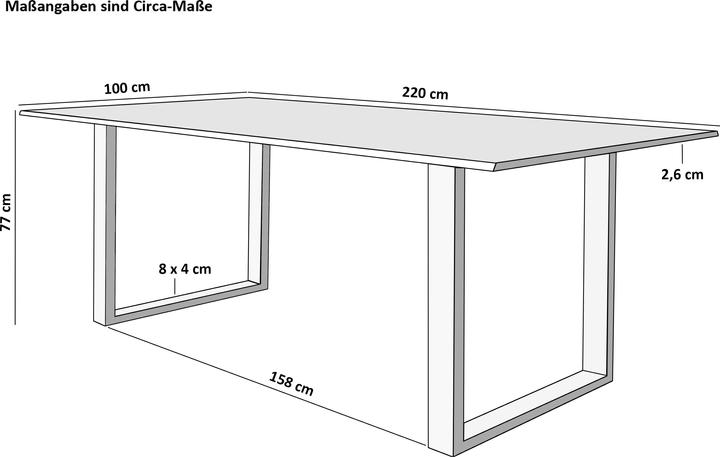 Actual product image SAM Quinn (220 x 100 x 77 cm)