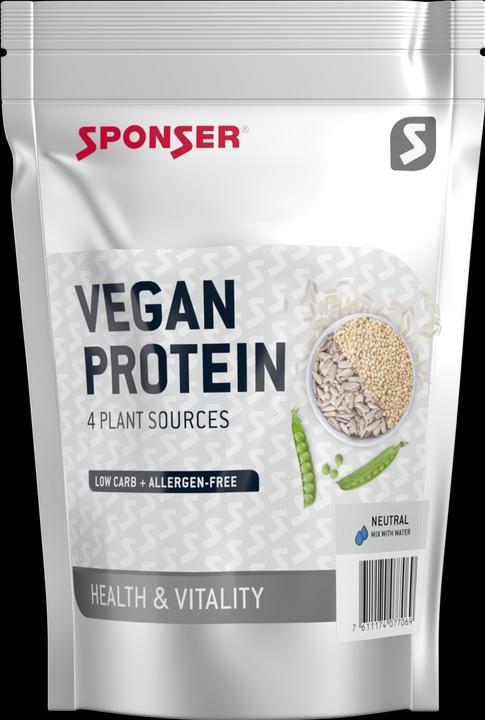 Produktbild Sponser Vegan Neutral 480 g Proteinpulver (Neutral, 1 Stk., 480 g)