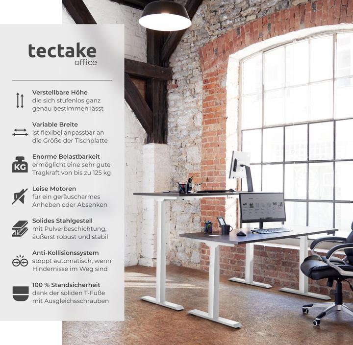 Image du produit tectake Bureau assis debout (piètement)