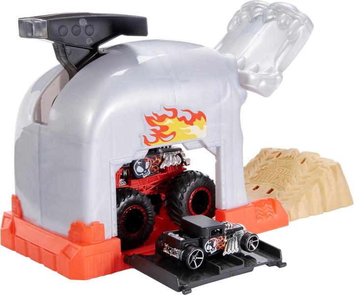 Actual product image Hot Wheels Monster Trucks Pit and Launch Bone Shaker Play Set