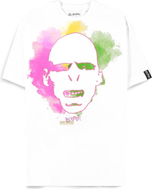 Harry Potter: Wizards Unite Women's Smokey Voldemort Oversized White Short Sleeved Tshirt