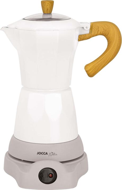 Jocca Macchina da caffè espresso elettrica di colore bianco per un massimo di 6 tazze con testina rotante (6 T.)