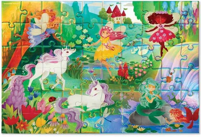 Actual product image Crocodile Creek Holographic Puzzle 60 pc, Magical Friends (60 pieces)