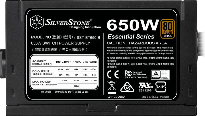 Produktbild Silverstone Netzteil SST-ET650-B 650 W (650 W)