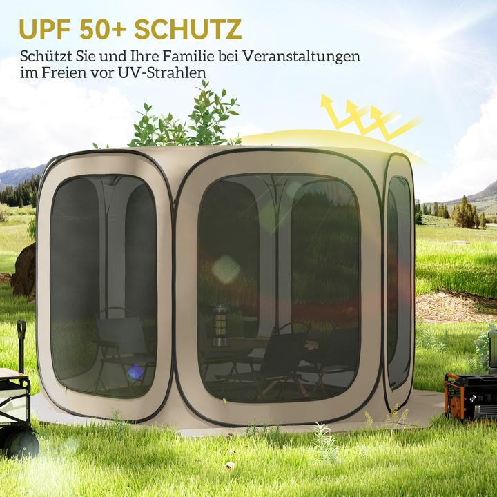 Immagine prodotto Outsunny Campingzelt Oxfordstoff, Stahldraht Khaki (Tenda pitching)