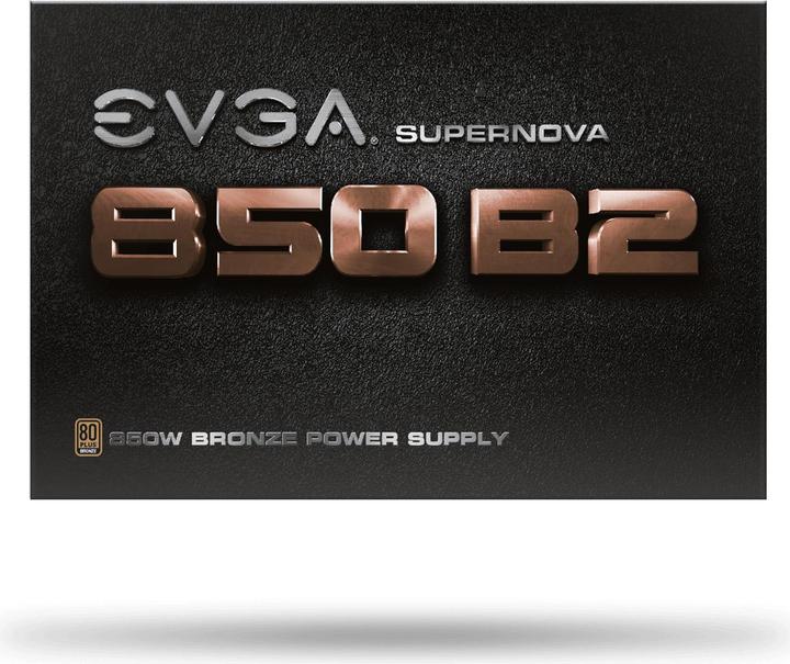 Actual product image EVGA 450 B1 80 Bronze 450 W incl PowerOnSelf Tester Power Supply 100B10450K3 850 W (850 W)