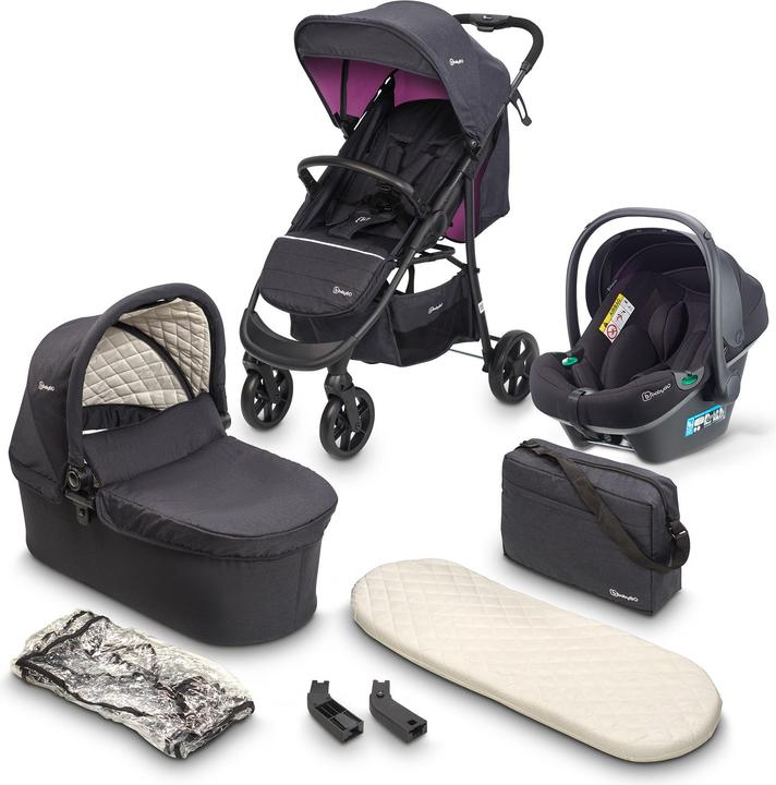 Produktbild BabyGo Style 3in1 - Combi Kinderwagen - Roze