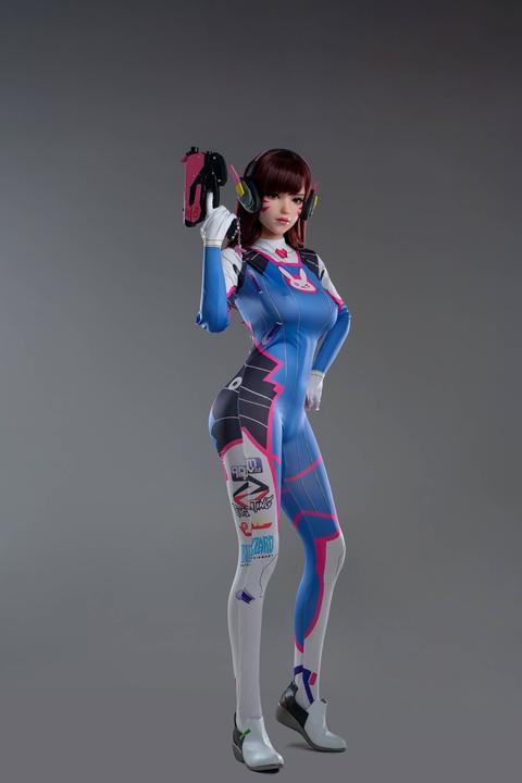 Actual product image Game Lady Full Silicone Doll D.Va 167 cm - Overwatch