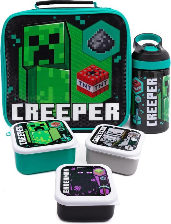 Actual product image Minecraft Creeper Lunch Bag and Bottle