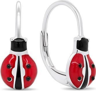 Brilio Silver - Happy Silver Ladybird Luck Earrings EA435W