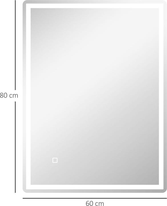 Actual product image Jamb Bathroom mirror (60 x 80 x 4 cm)