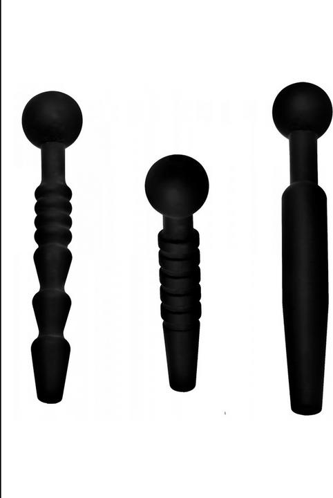 Produktbild Master Series Dark Rods 3 Piece Silicone Penis Plug Set