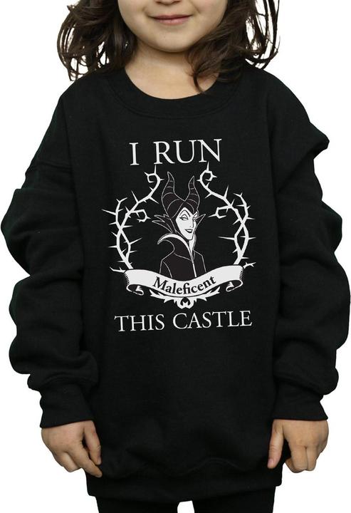 Actual product image Maleficent Girls I Run This Castle Cotton Sweatshirt (152, 158)