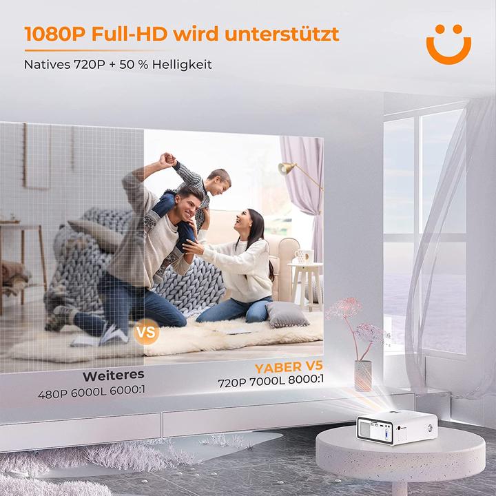 Immagine prodotto Yaber Mini proiettore V5 (Full HD, 7000 lm)