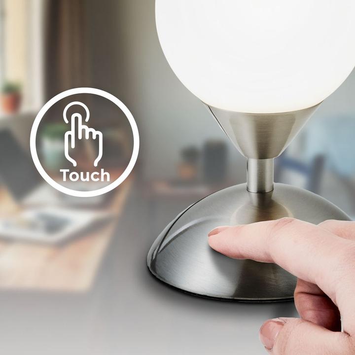 Image du produit B.K.Licht Lampe de table, chrome-blanc, 1xE14/40W max. excl. (E14)
