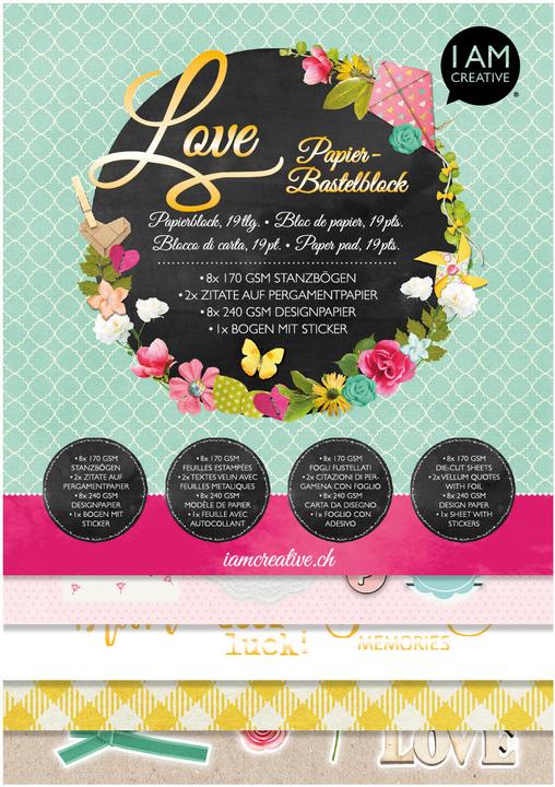 Immagine prodotto I Am Creative Blocco di carta artigianale (25 g/m², 19 x)