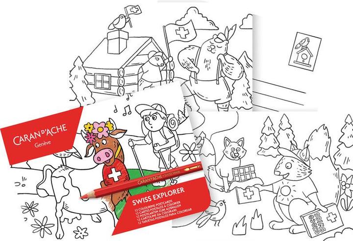 Image du produit Caran d'Ache Swiss Explorer Karten zum Ausmalen (A6, Couverture souple)