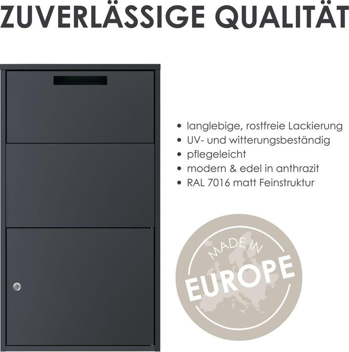 Image du produit Mocavi Boîte à paquets PBox 56 anthracite Introduction de sécurité Ral 7016