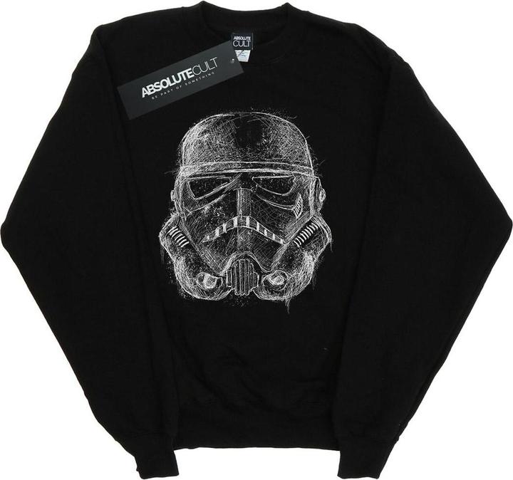 Actual product image Star Wars Mens Stormtrooper Scribble Helmet Sweatshirt (XXL)