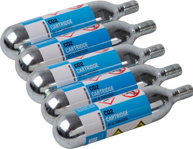 PRO Cartouches Co2 5 X 25gr Avec Filetage (Remplacement des cartouches de CO2)
