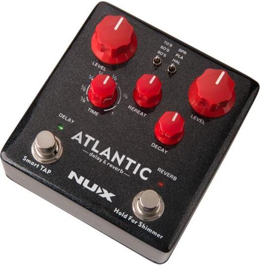 Produktbild NUX Effektgerät NDR-5 Atlantic Delay und Reverb-Pedal mit Gitarrenkabel (Gitarre)