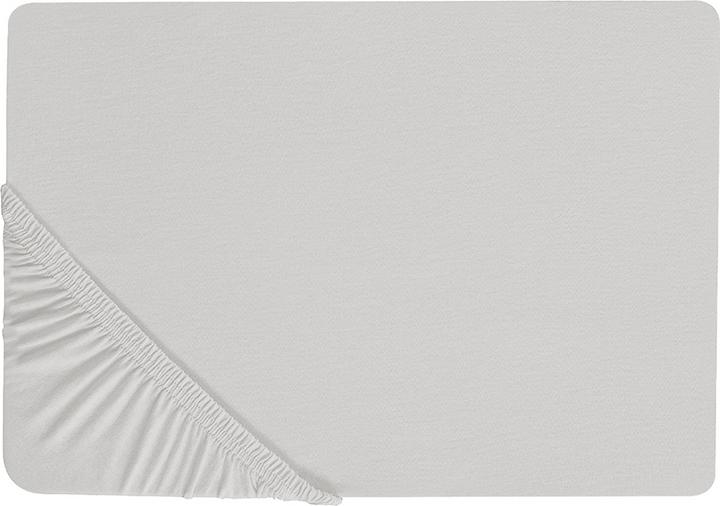 Produktbild Beliani Spannbettlaken Baumwolle hellgrau 200 x 200 cm JANBU (200 x 200 cm)