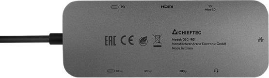 Actual product image Chieftec Docking Station USB Type-C DSC-901 9-in-1 (USB-C, 1 Ports)