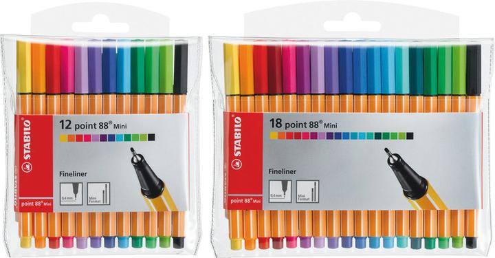 Immagine prodotto STABILO Punto 88 (Multicolore, 18 x)