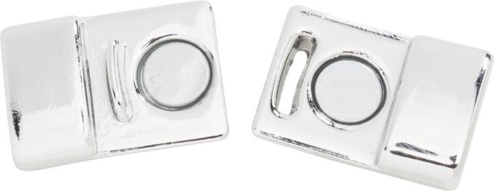 Actual product image Hobby & Crafting Fun Flat" magnetic clasp, platinum, total length approx. 2.7 cm