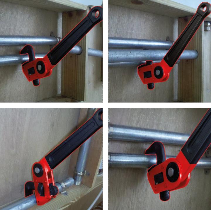 Produktbild KS Tools Einhand-Rohrzange mit verstellbarem Kopf, Länge 250 mm, für Rohr-Ø 1.1/2" (250 mm)