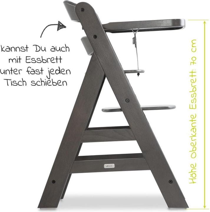 Produktbild Hauck Hochstühle Hochstuhl Alpha Plus Charcoal im Sparset inkl. (Hochstuhl)