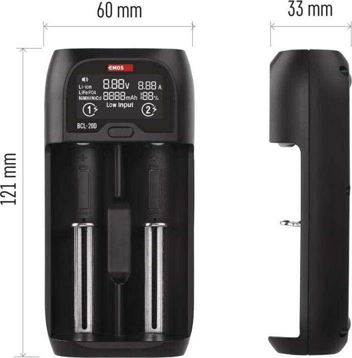 Produktbild Emos Universaler Akku-Ladegerät für Li-Ion Akkus BCL-20D (1 Stk., Ladegerät inkl. Akku)