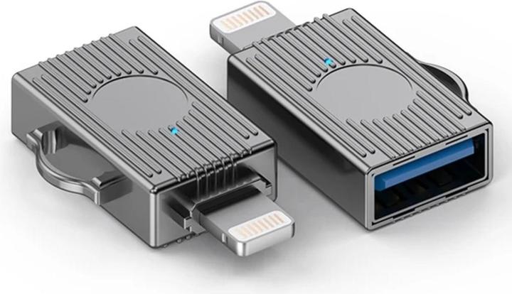 Actual product image PowerGuard Titan Lightning to USB 2.0 OTG adapter (USB-A, Lightning)