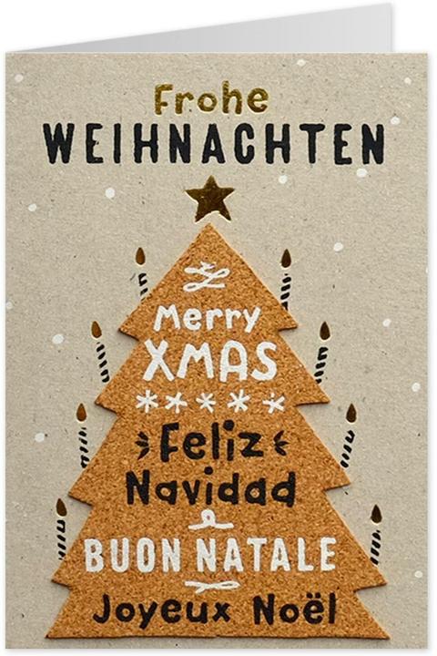 Produktbild Sheepworld Weihnachtskarte Kork Tannenbaum 11 x 16 cm (1 Stk.)