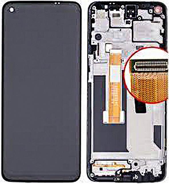 OnePlus LCD + Touch + Frame for BE2029 North N10 5G - black