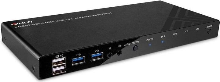 Produktbild Lindy 4 Port HDMI 4K60, USB 3.0 &
